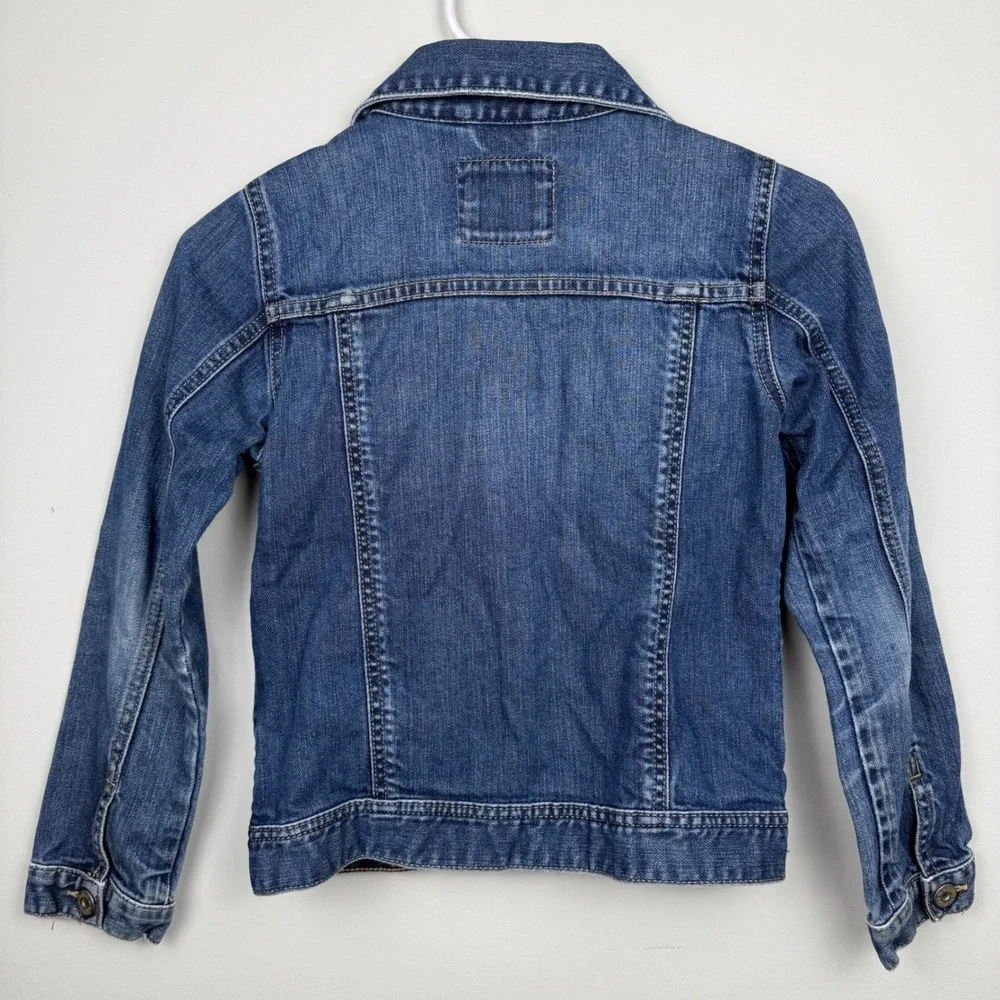 Mini Boden Denim Jacket Kids 9-10Y Blue Classic‎ Stretch Trucker Jean Coat